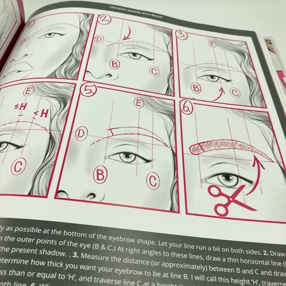 Facechart Drawing With Makeup Liza Kondrevich Hardcover Cosmetology Book - Picture 14 of 14